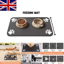 Pet Feeding Mat-Absorbent Pet Placemat for Food and Water Bowl, with Waterproof