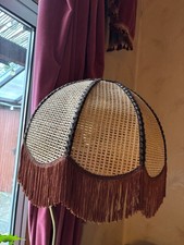 Vintage Wicker Tassel Lampshade