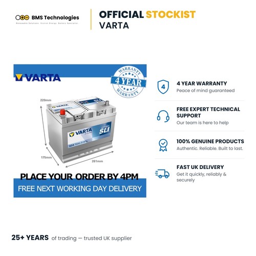 E24 car battery 12v varta - 12v,
