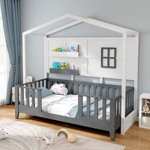 Single kids house shaped - house, bed