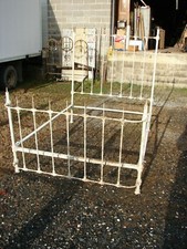 Antique Brass & Iron Bed - Bow