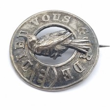 Dieu Vous Garde Brooch Antique