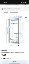 IKEA Brimnes 2-Door Wardrobe White