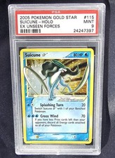 PSA 9 Suicune Gold Star EX Unseen Forces Rare Holo #115 Pokemon Card