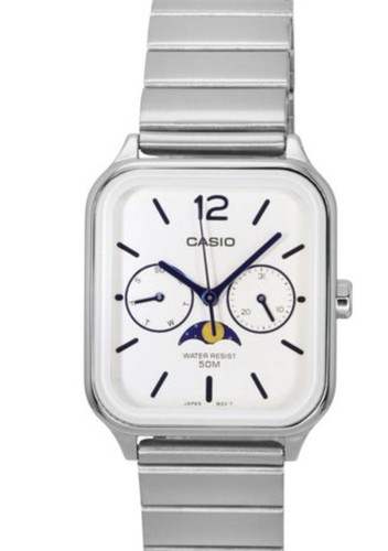 Casio moonphase watch white - casio,