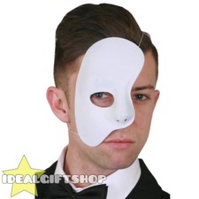 WHITE HALF FACE PHANTOM MASK
