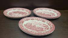 6x Olde Country Castles tableware oval serving plates 22cm