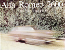Alfa Romeo 2600 Sprint & Limousine German market sales brochure c1965