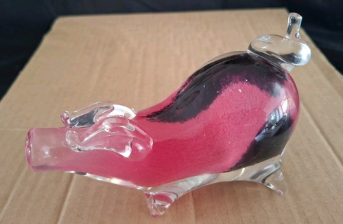 Hand crafted glass pig - crafted,