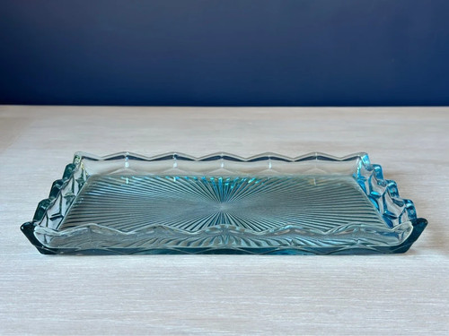 1950s blue glass dressing - blue,