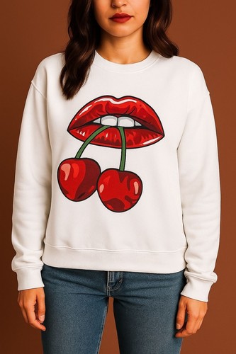 Womens ladies cherry lips - ladies,