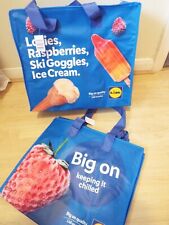2xNEW Lidl Large Insulated Frozen Freezer Food Shopping Bag up to 4 Hours