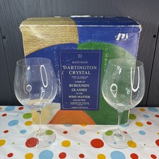 Dartington Crystal Burgundy Wine Glasses - Unused Boxed From 2006