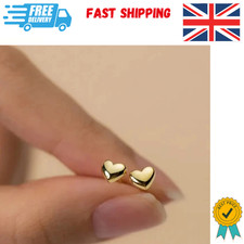 9ct gold stud earrings heart