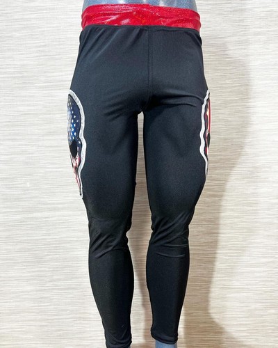 Pro wrestling tights black - black, w/