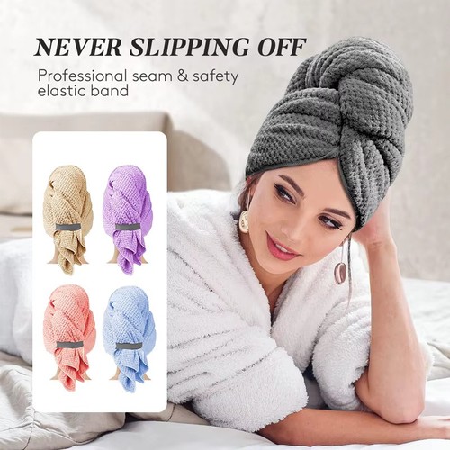 Large microfibre hair turban - large,