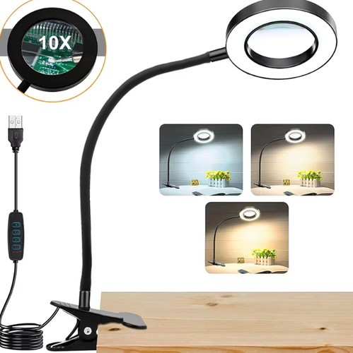 10x magnifier glass led desk - magnifier,