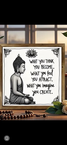 Flat wooden buddha - flat,
