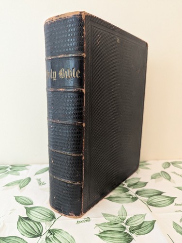 1860 antique king james bible - 1860,