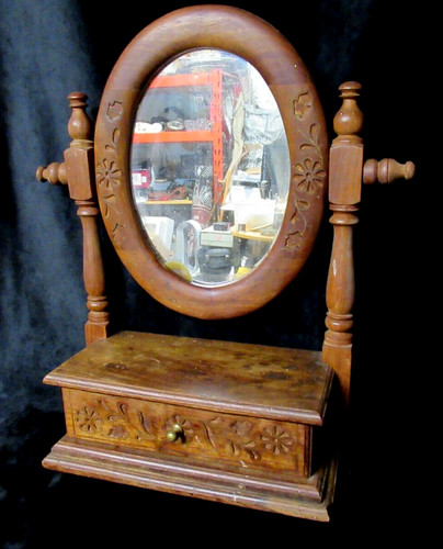 Antique oval dressing table - antique,