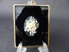 Vintage Peter Bates Miniature Wall Plaque Roses In Cameo