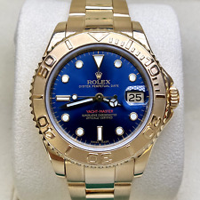 Rolex Yacht-Master 35mm Midsize Blue Dial 18K Yellow Gold Year 1994 Ref 68628