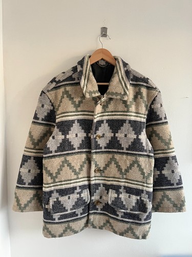 Vintage beige grey aztec - vintage,