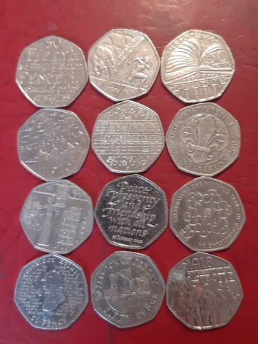 50p coins job lot - , of