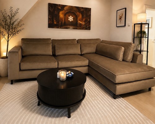 Large taupe corner - taupe,