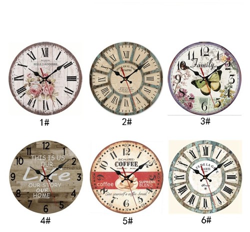 Round wall clock retro - 12",