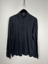 HUGO BOSS LONG SLEEVE Polo Shirt - Medium - Navy - Great Condition - Men’s