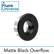Matte Black Round Basin Sink Overflow Cover