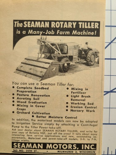 Seaman rotary tiller farm - seaman,
