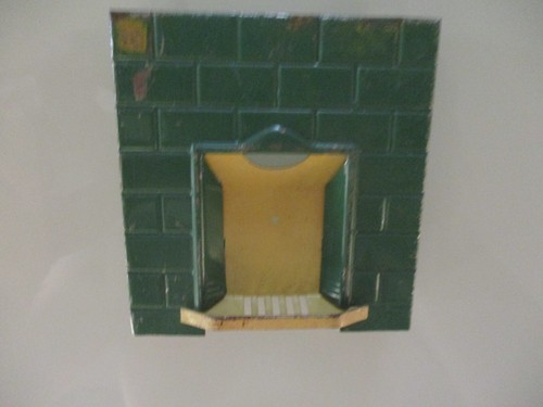 Dolls house tin fireplace - house,