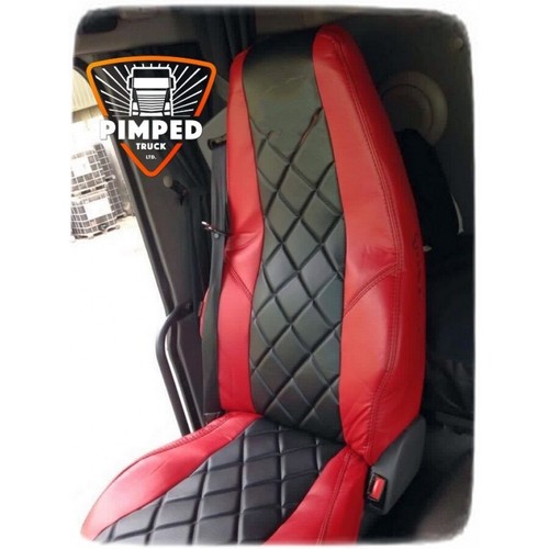 Truck seat covers volvo red - truck,