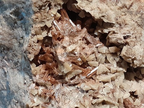 Calcite crystals and dolomite - calcite,