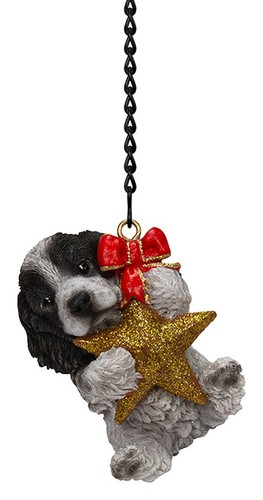 Black white cocker spaniel - black,