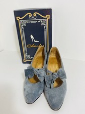 Vintage Grey Suede Charles Jourdan Heeled Shoes Size 5 original box