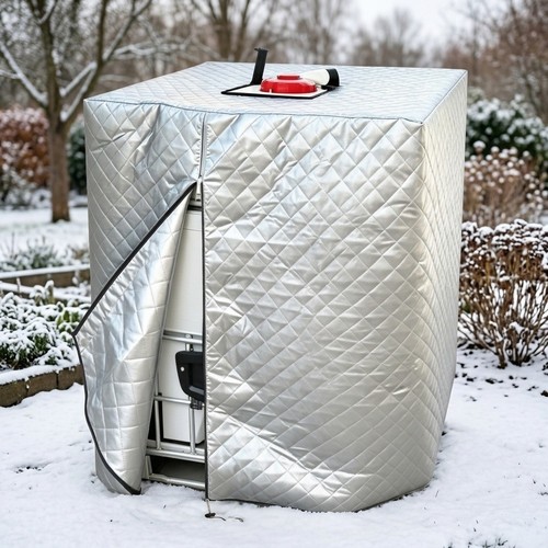 Silver water tank - silver, 120cm