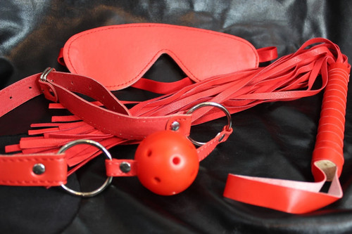 Red gag ball - , faux