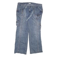 CLOCKHOUSE Womens Relaxed Blue Denim Medium Jeans W38 L32 Casual Cargo Pockets