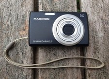 Maginon 16MP Black Compact Digital Camera Z 1650 5x Wide Optical Zoom Lens