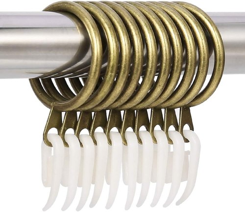 Pack metal curtain rings - metal,