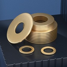 M2 M3 M4 M5 M6 M8 M10 M12 - M24 SOLID BRASS PENNY REPAIR WASHERS MUDGUARD WASHER