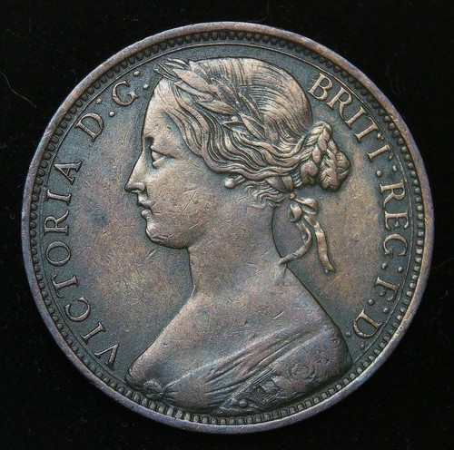 1862 victoria one penny bun - 1862, penny,