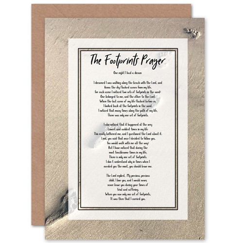Footprints the sand poem - in,