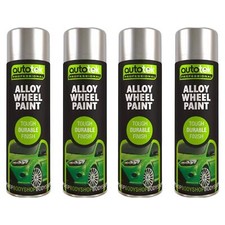 Autotek Alloy Wheel Multi-Purpose Spray Paint Tough Durable Finish 500ml x4