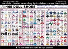 £7 a pair - 165 pairs DOLL SHOES FLATS SLIDES TRAINERS. Our Generation Baby Born