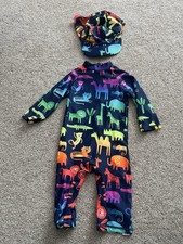 George At Asda Kids Sun Safe Swimwear And Hat, Unisex Age 2-3