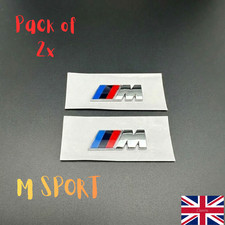 2x BMW M Sport Emblem Chrome